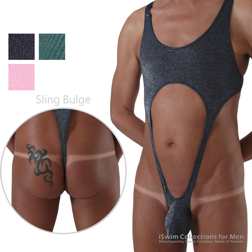 Sling swing bulge bodysuit thong leotard - 0