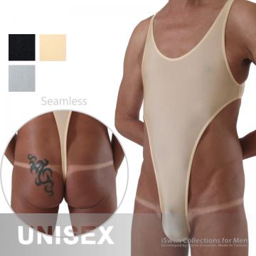 Seamless unisex bodysuit thong leotard