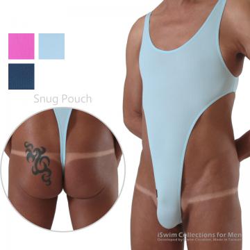 Snug pouch bodysuit thong leotard