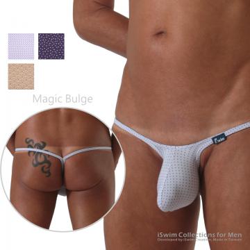 Magic bulge double loop V-string thong