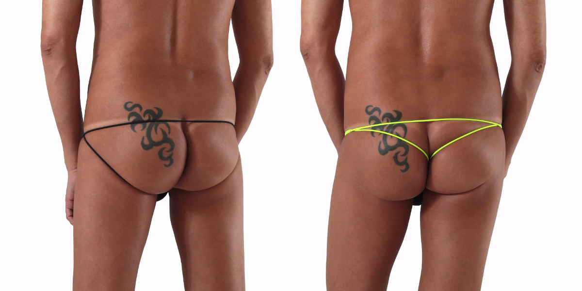22u4045 shown in both one-string open-back and thong configurations